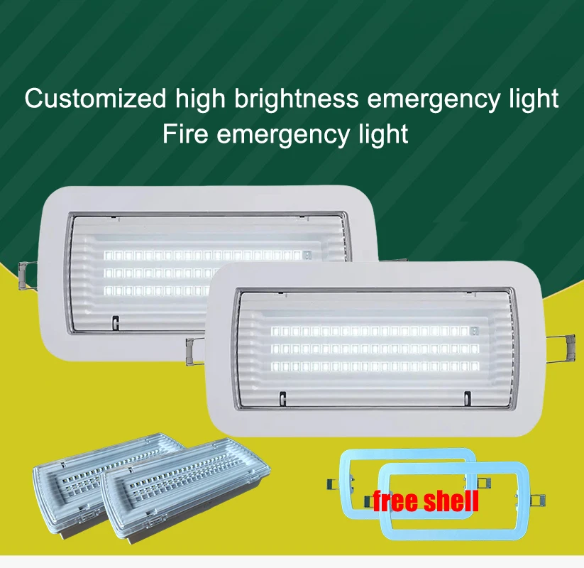 

Emergency LED Light 4-pack package Wall Mounted Embedded Ip65 Waterproof Automatic Self Contained Emergency Lamp 8W AC85-265V