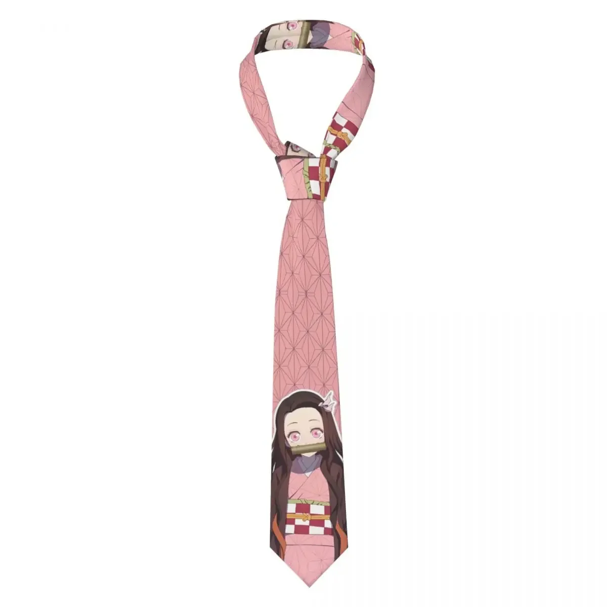 Anime Demon Slayer Nezuko Kamado Neckties Men Women Polyester 8 cm Neck Tie for  Fashion Classic Accessories Gravatas Party