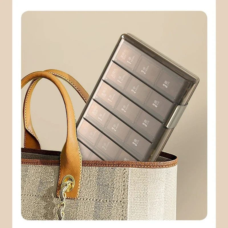 علبة حبوب منع الحمل أسبوعية 7 أيام تصميم ملون قابل للتكديس 3/4 مرة في اليوم موزع تخزين الأدوية/صندوق منظم حبوب البلاستيك