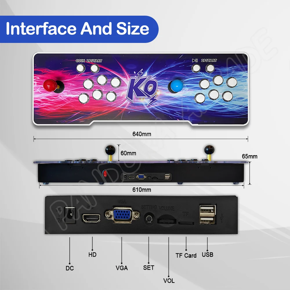 Consola arcade Pandora Saga Dx2 26800, Joystick multijugador 2024, salida HD 720P, juegos de TV adecuados para entretenimiento familiar