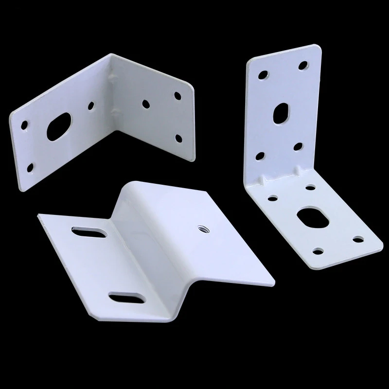 

White Painted Bathroom Cabinet Connector L Bracket Zinc Plated Angle Iron Heavy Duty Z Hanger Mounting Bracket Fixing Hardware