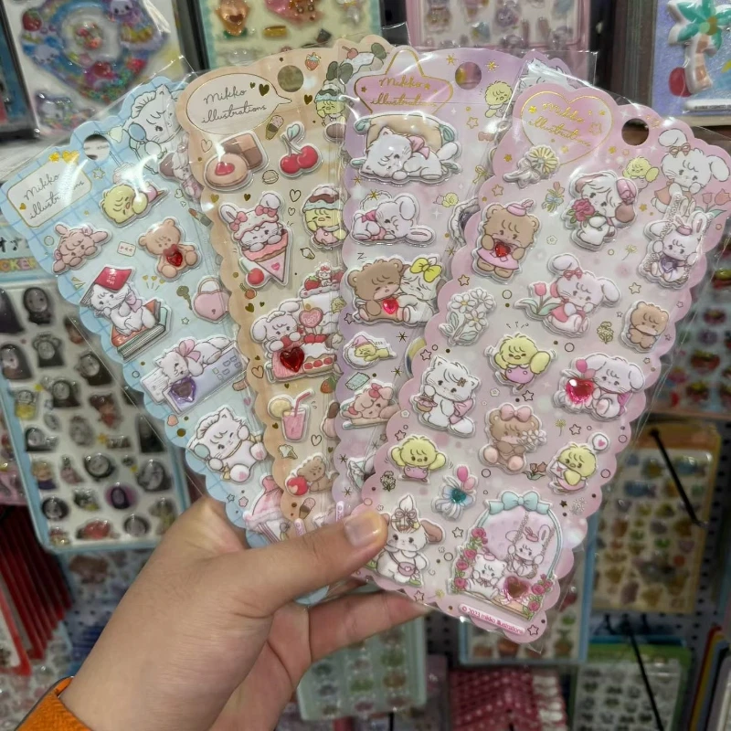 20pcs-japanese-mikko-3d-bubble-sticker-cute-diy-phone-case-decor-children's-waterproof-handbook-stickers
