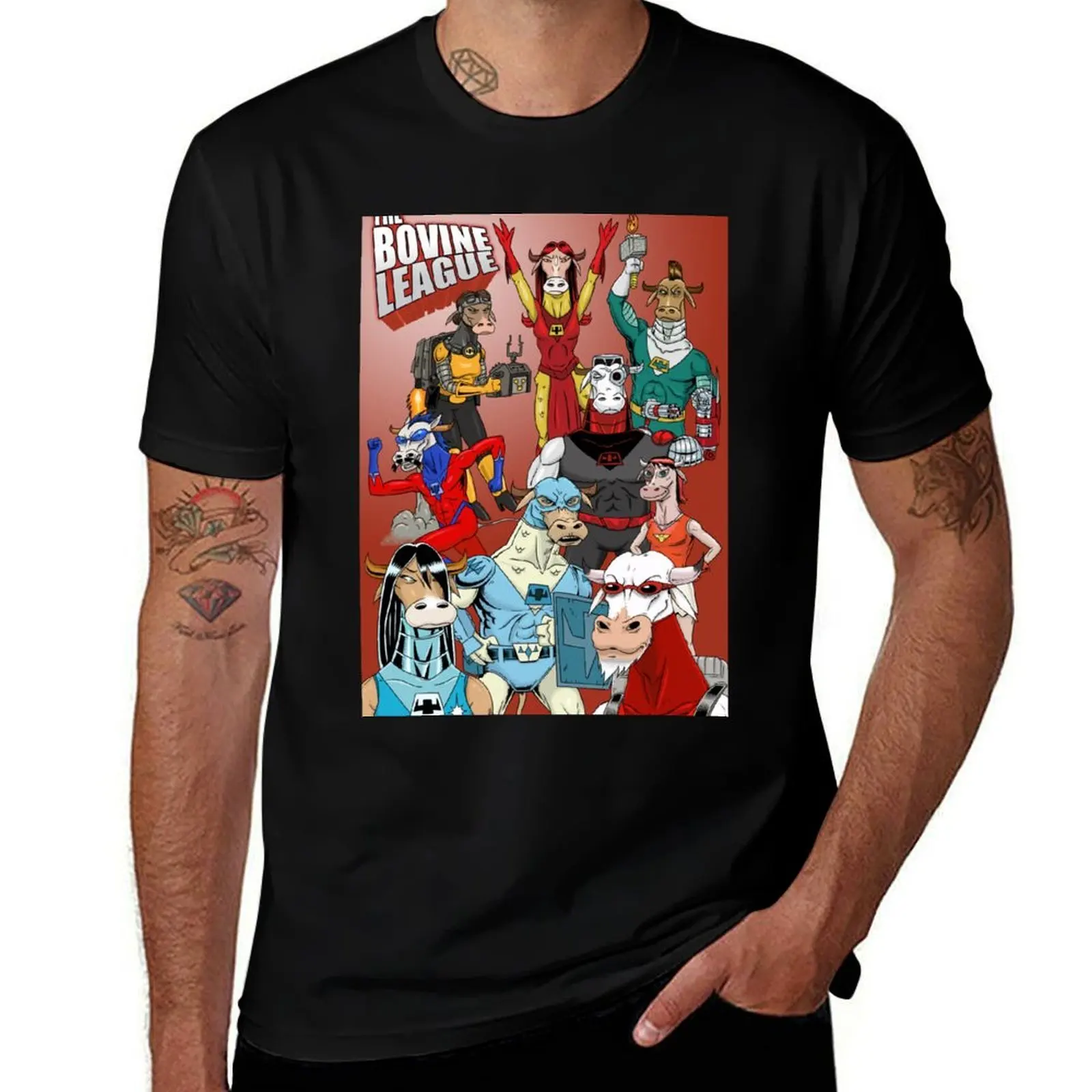 The Bovine League T-Shirt Casual Trendy Streetwear Tee Shirt T-Shirt
