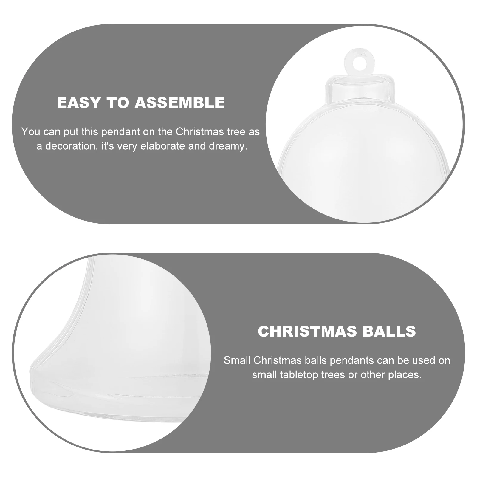 

10pcs Candy Box Transparent Xmas Hanging Decor Practical Biscuit Boxes Clear Pendant Plastic Packing Bell Shaped Christmas