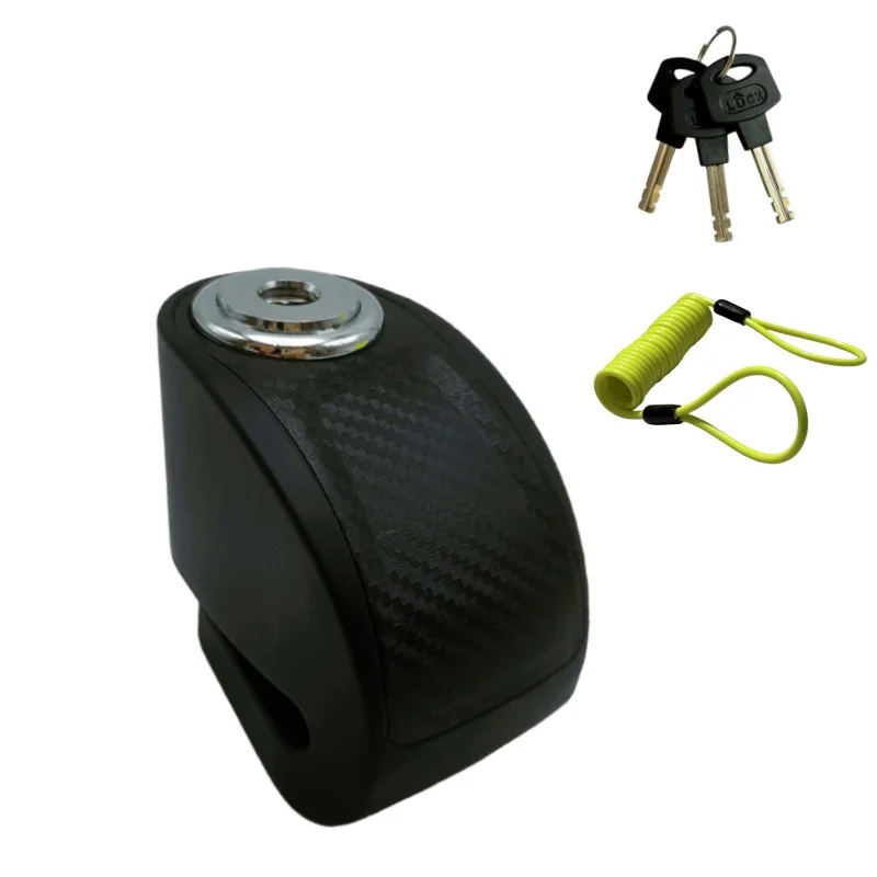 Falante Zinc Alloy Motorcycle Roulette Lock for Bicycle Mountain Bike Stroller Scooter with Three Brass Keys Press to lock