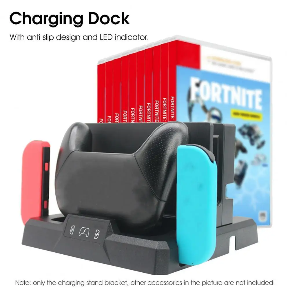 

Charging Dock Multifunctional Fast Charging 10 Game Slots Game Controller Joycon Battery Charger for Switch