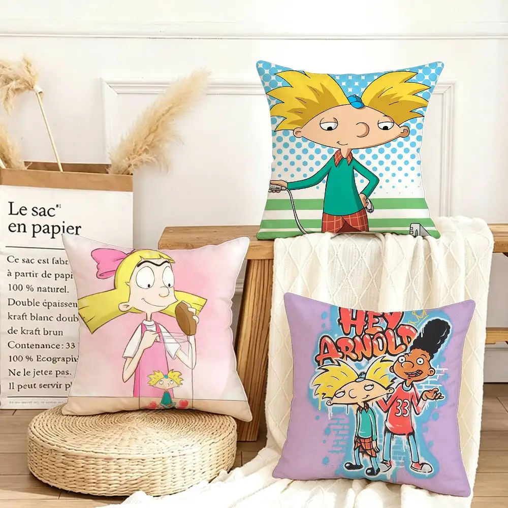 

Hey Arnold Various Sizes Square Pillow Case For Car Home Bedchamber Decor