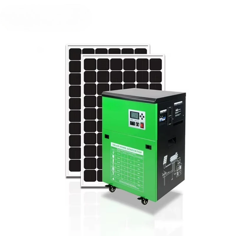 1500W Outdoor Camping Portable Mobile Panel Energy System Solar Power Generator for Home Use