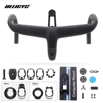 אין לוגו קרבון קוקפיט כבל פנימי מלא אופני כביש קוקפיט ידית אופניים Di2 משולבת ידית 360mm קוקפיט עם מתקן