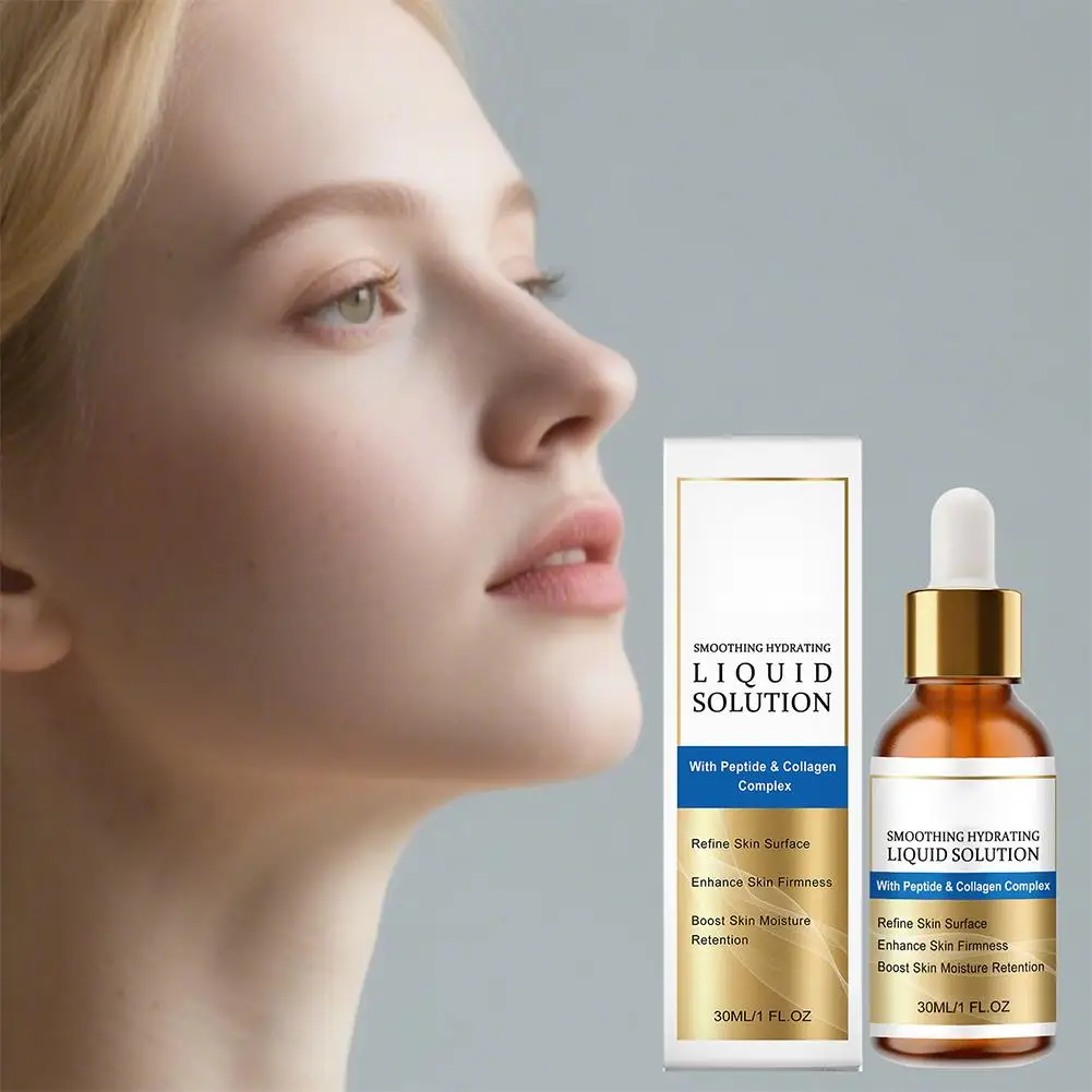 30ml Firm Boost Smoothing Hydrating Liquid Solution Peptide Collagen Complex Refine Skin Surface Moisturizing Retention Serum