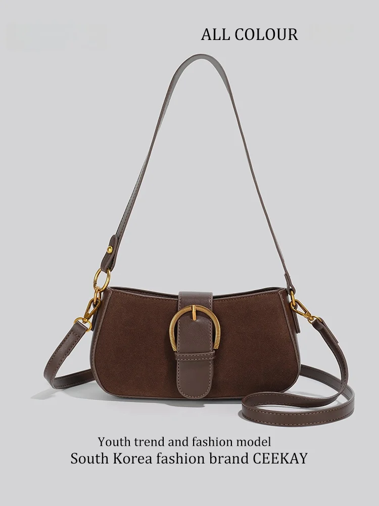 Ceekay Summer Vintage Underarm Bag Women's Luxury Fashion Crossbody Bag French Style Casual Leisure Handbag with Zipper