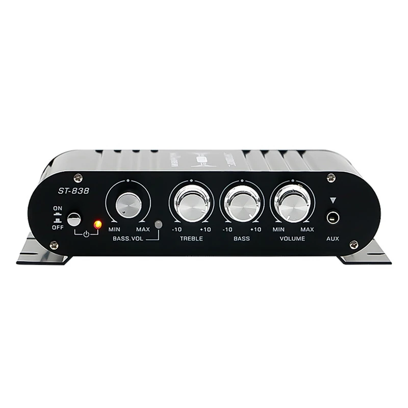 

A73E-ST-838 Hifi 2.1 Channel Power Amplifier 80Wx2 Stereo Bass Sound Amp With Subwoofer Output Home Audio Amplifier