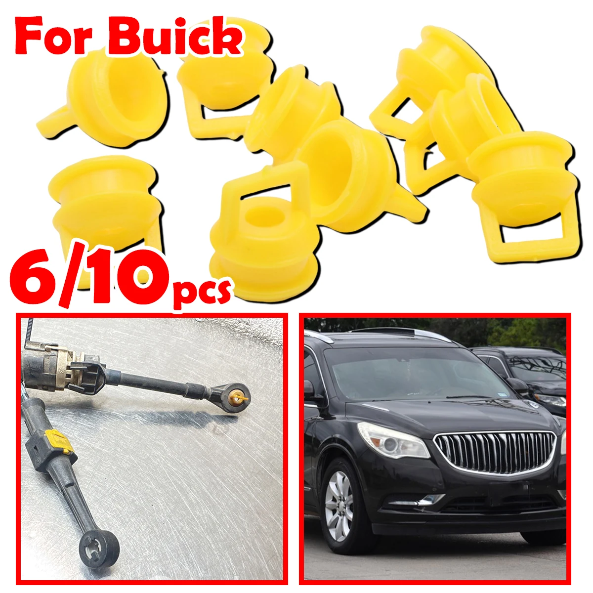 

6/10pcs For Buick Allure Enclave Envision Shift Cable Linkage Bushing Repair Kit Rubber Bands Grommet Clips Car accessories