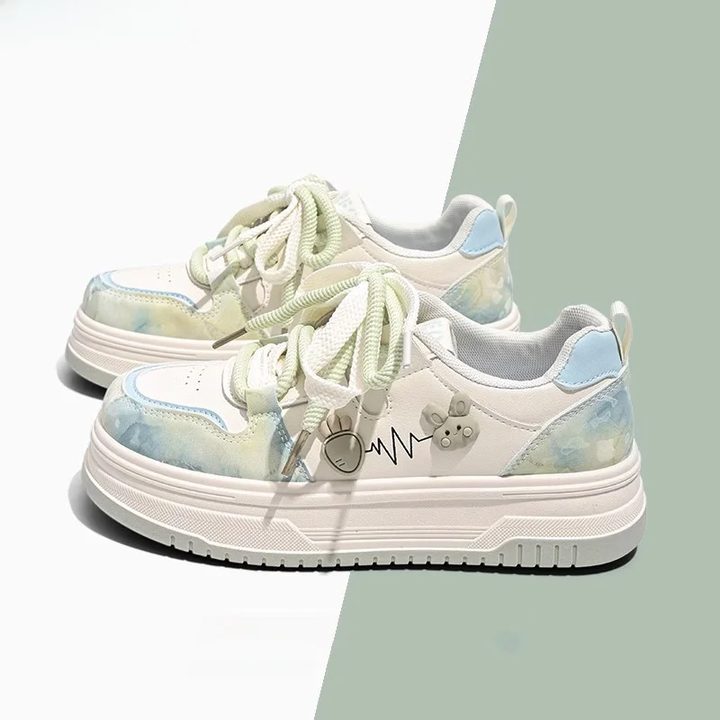 

FAD Z Dopane Women's oes Versatile Cross-Band Color-Blo Casual Sneakers Student-Friendly All-Season Flat Footwear