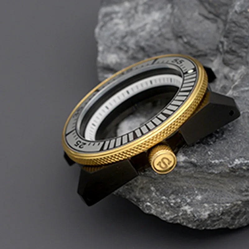 Mod king samurai série caixa de relógio masculino caber japão nh35 nh36 4S 7s movimento 200m à prova dwaterproof água 316l aço inoxidável vidro safira