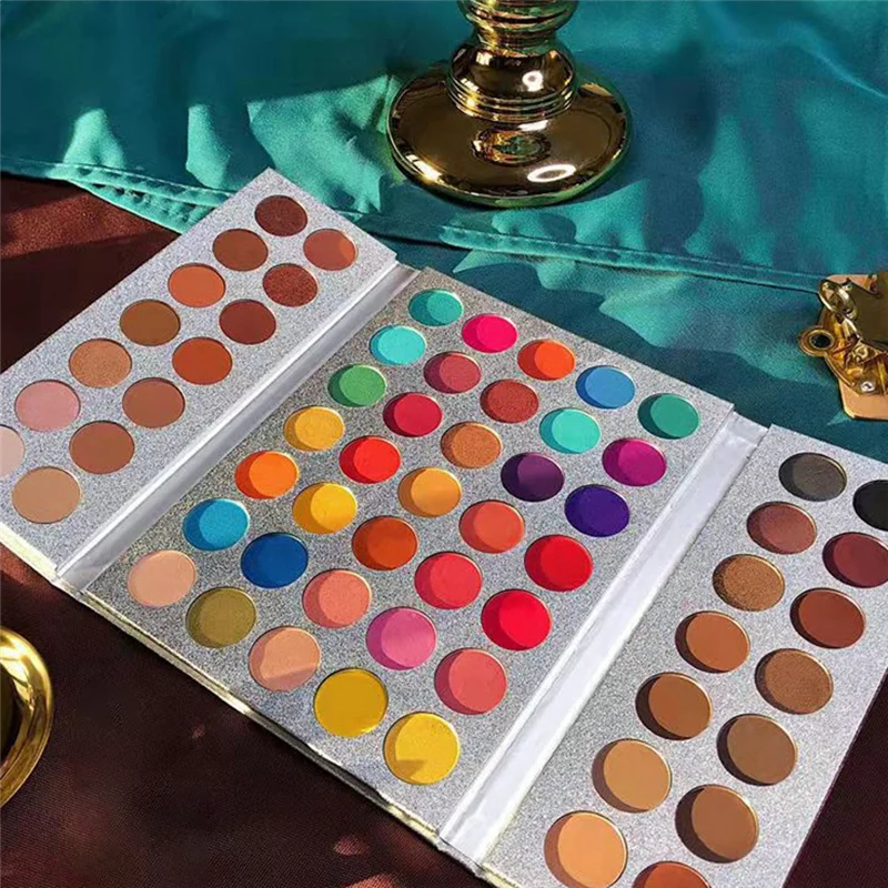 63 色メイクアップアイシャドウパレットメイクアップアイシャドウグリッター顔料グリッターシマーメイクアップアイシャドウ