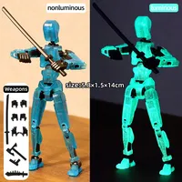 1/4/6PCS Assembled Titan T13 Action Figures Robot Set Toy for Kid 3D Printed Multi Movable Joints Lucky Doll Decora Adult Gift