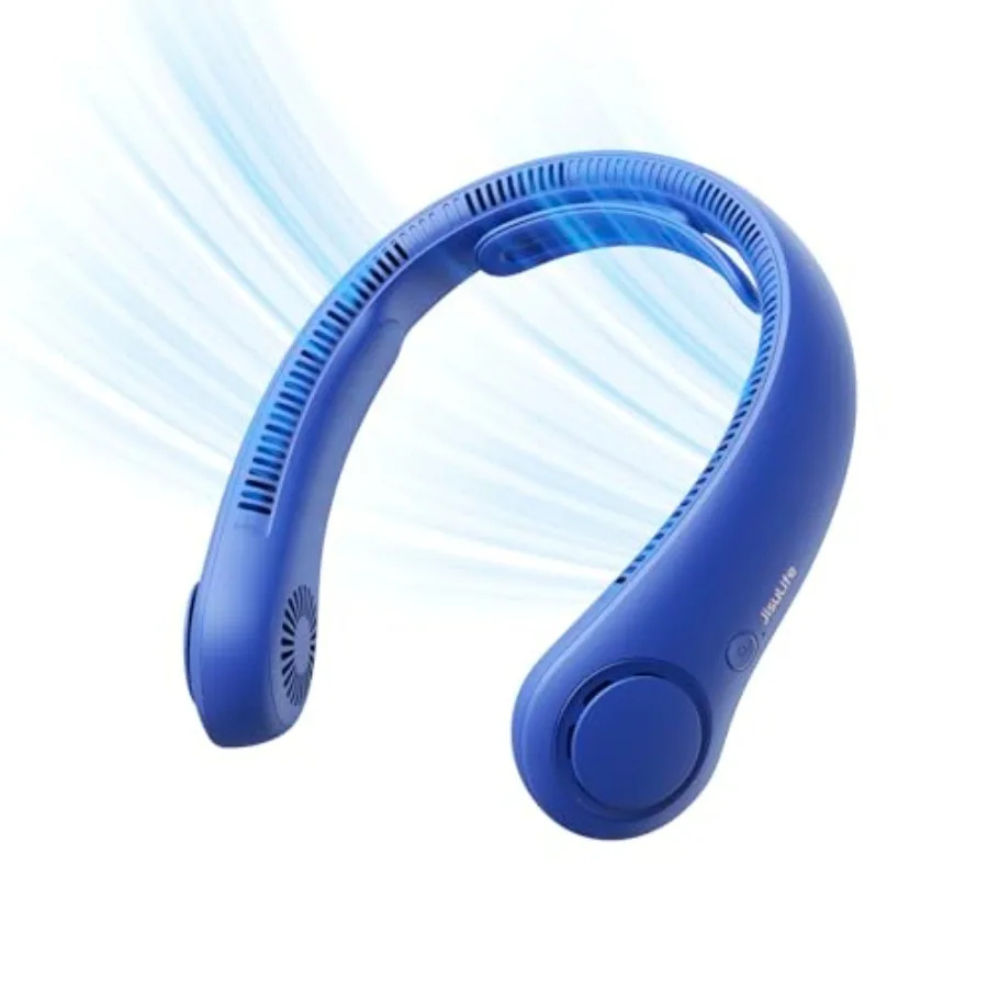 

Portable Neck Fan Upgraded, Neckbrace Personal Hands Free, 5 Speed Gears Adjustment, 6000 mAh Wearable Bladeless Quiet Recharge