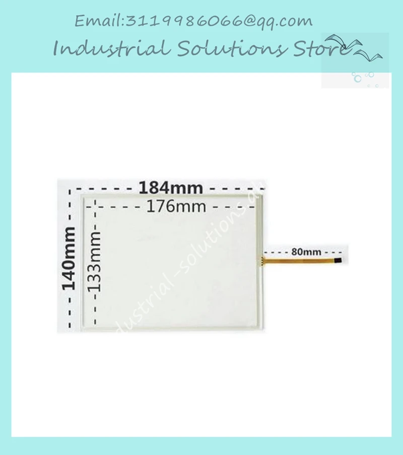 Schermo da 8 pollici a 4 fili 184*140 Vetro touch screen resistivo AMT-9507 AMT9507 AMT 9507 189*140mm