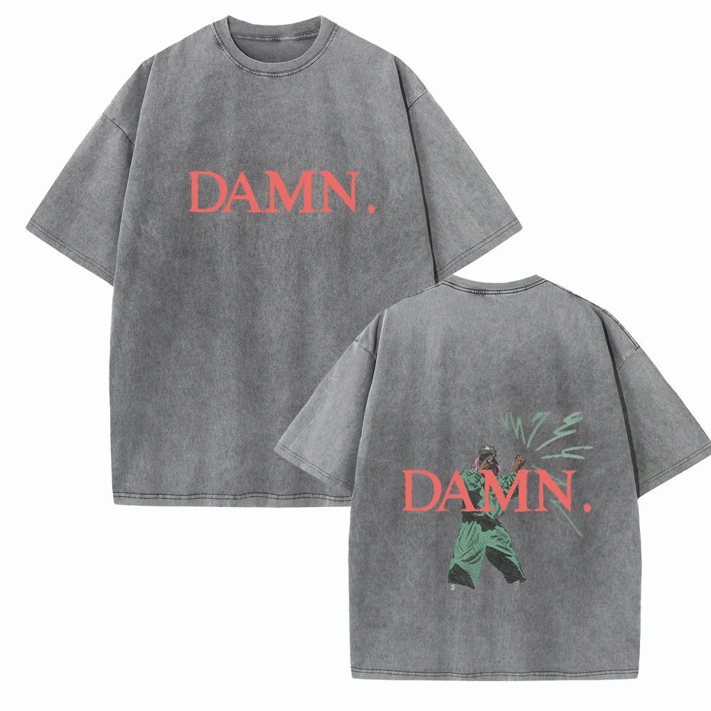 Kendrick Lamar Damn 2024 Shirts Vintage Harajuku Summer  Unisex O-Neck Short Regular  Sleeve Cotton T-Shirts