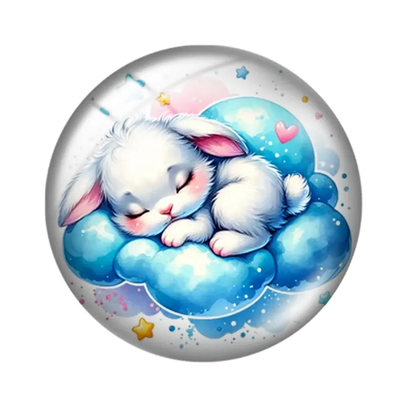 Sleeping Tiger Baby Animals 12mm/18mm/20mm/25mm Round Photo Glass Cabochon Demo Flat Back Making Findings