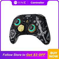 IINE Ares Wireless Pro Controller with Headset Jack RGB Light compatible Nintendo Switch Steam