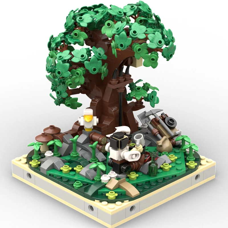 

588pcs MOC Medieval Farmer Taking Rest Castle Model Building Blocks Architecture Toy Christmas Gifts Brick Kids Education DIY