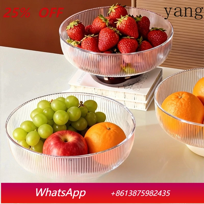 

LTT PET Transparent Snack Plate Living Room Daily Food Kitchen Fruit Plate Household