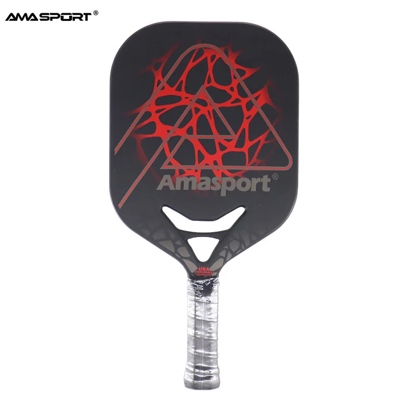 

AMASPORT Pickleball Paddles Lightweight Polymer Honeycomb Core Full Carbon Fiber Durable Edgeless Guard Pickleball Padel