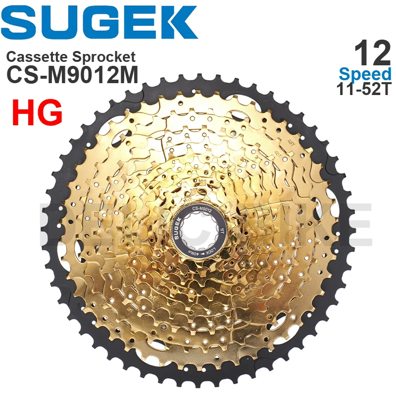 SUGEK 11/12/13 Speed Cassette Sprocket 50/52T DEORE M5100 M6100 CS-M9011 12 13 Colorful HG Steel/Al compatible K7 XT GX MTB