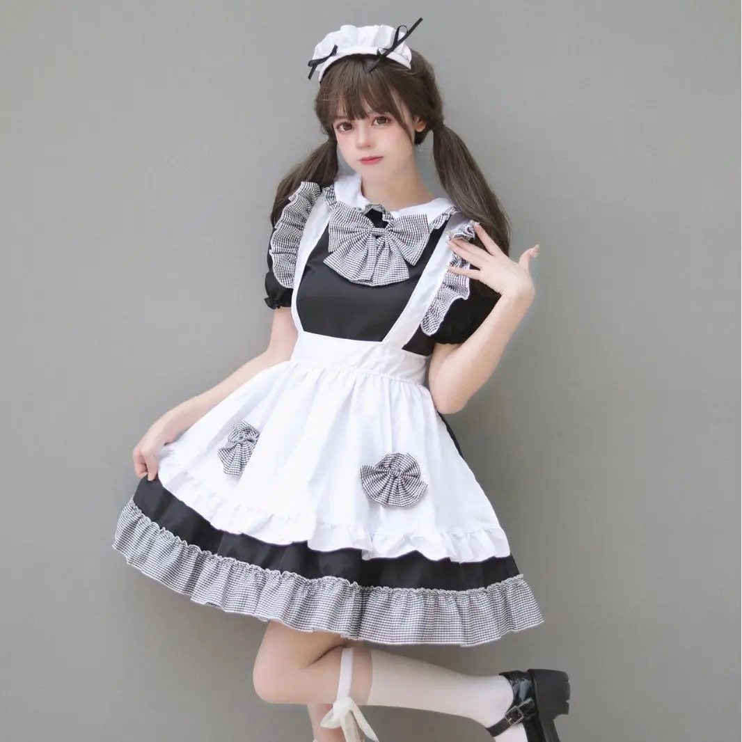 

kawaii lolita suit dress anime maid cosplay costume Halloween party carnival maid uniform servant purple women dress suit