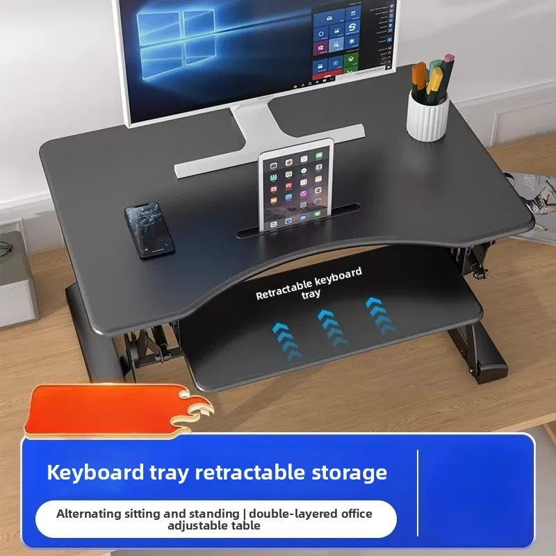 

Electric Height Adjustable Standing Desk for Laptop Home Office Workstation with Mobile Base