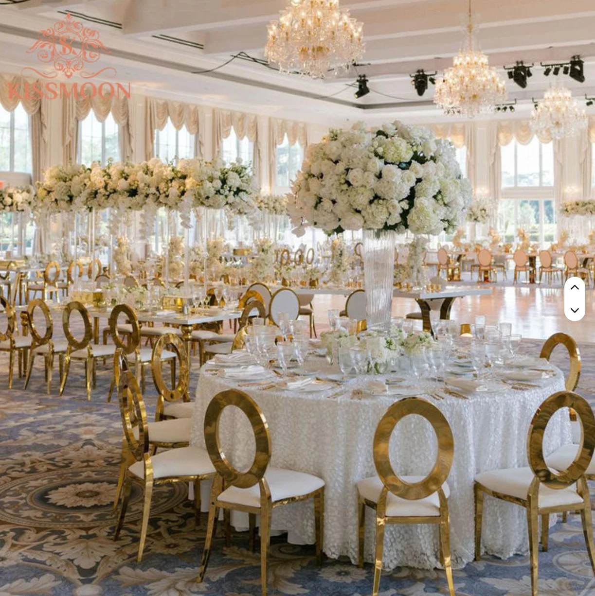 16pcs)High Quality Hotel Events Dining Furniture Gold Metal Iron Event Chairs Stainless Steel Wedding Chair