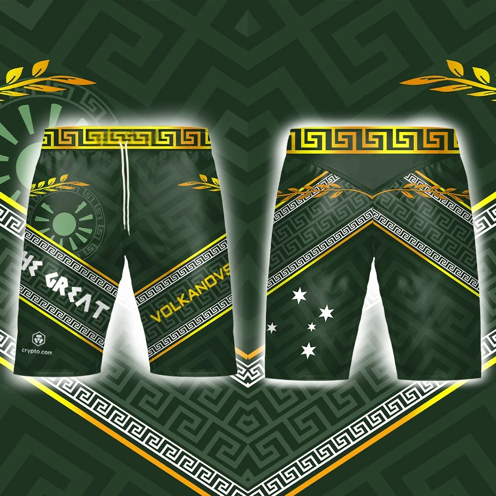 

UFC Зеленый Alexander Volkanovski Vale Baile Short 2025 Мужчины Новые летние женские и детские спортивные шорты для борьбы на открытом воздухе