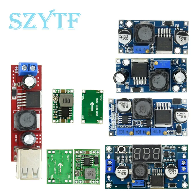 MP1584EN MINI360 USB DC-DC LM2596/S LED Input 4V-35V Output 1.23V-30V 3A Adjustable  Step-down Power Supply Regulator Module 