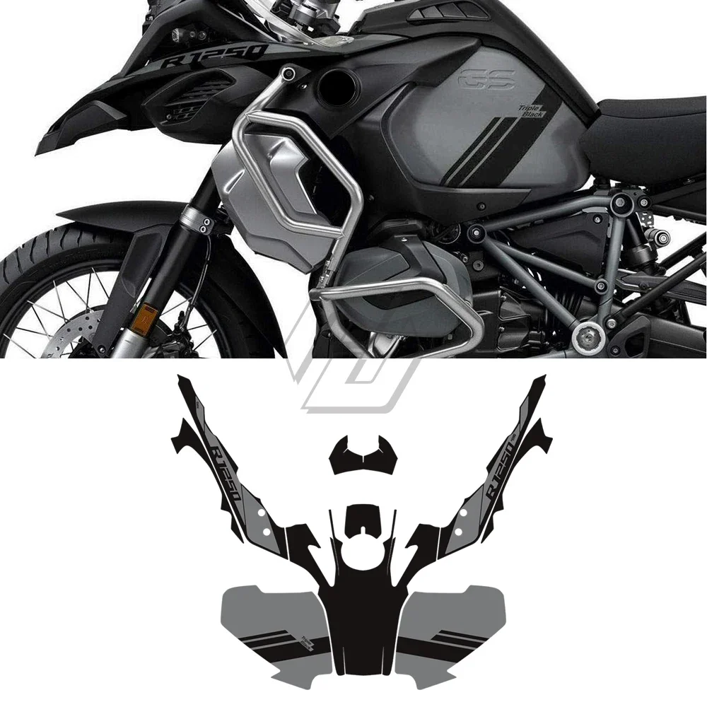 

Для BMW R1200GS R1250GS Adventure Triple Black 2014-2022 мотоциклетный полный комплект графических наклеек