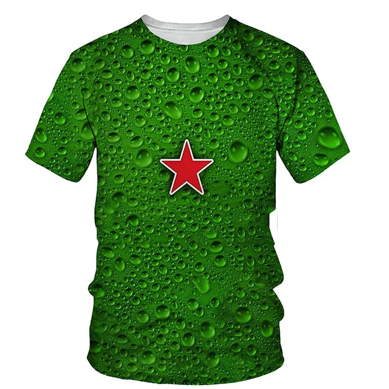 Just Beer It 3D Printing T Shirt Man Summer O-Neck Short Sleeve Oversized Top Casual Tee Loose Streetwear Unisex Harajaku