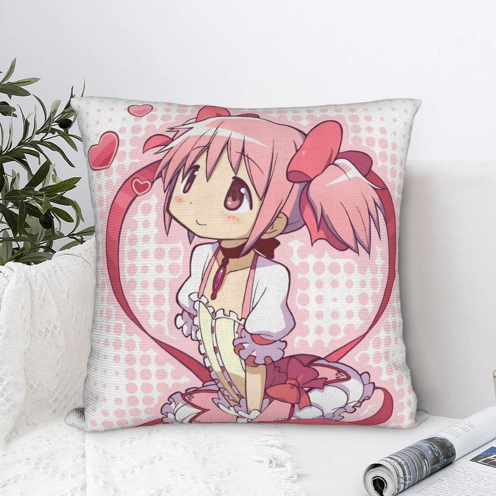 PMMM Madomagi Madoka Kaname Pillowcases  Morden Pillow Case For Couch Sofa Bedroom Comfy Pillow Cover