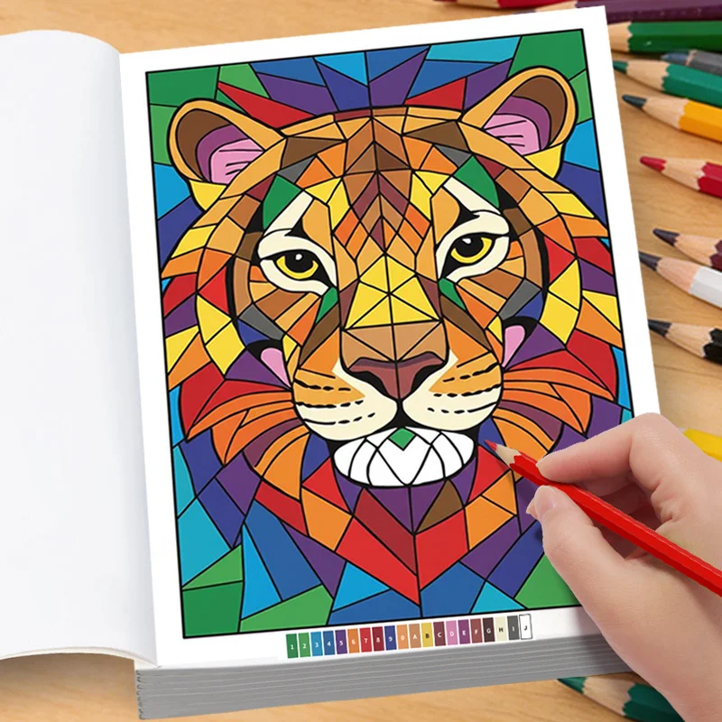 A Digital Coloring Book For Adults To Relieve Anxiety And Stress, With Animal/Christmas/Cat/Portrait/Tiger/Fish Themes, 32 Pages