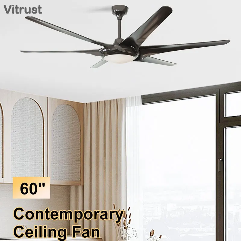 Powerful Ceiling Fan Creative Big Size Ceiling Fan with Lamp for Living Room Dining Room