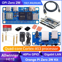 Orange Pi Zero 2W 2GB 4GB 1GB 1.5GB Allwinner H618 Quad-core Cortex-A53 Mini PC Support Wi-Fi5 + BT5.0 Single Board Pi Zero 2W
