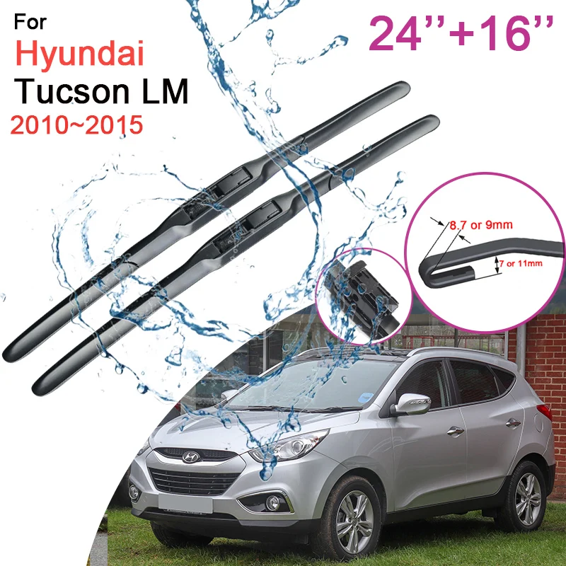 

Car Windshield Wiper Blades For Hyundai Tucson LM Ix35 2010~2015 Front Window Windscreen Soft Frameless Rubber Wiper Accessories