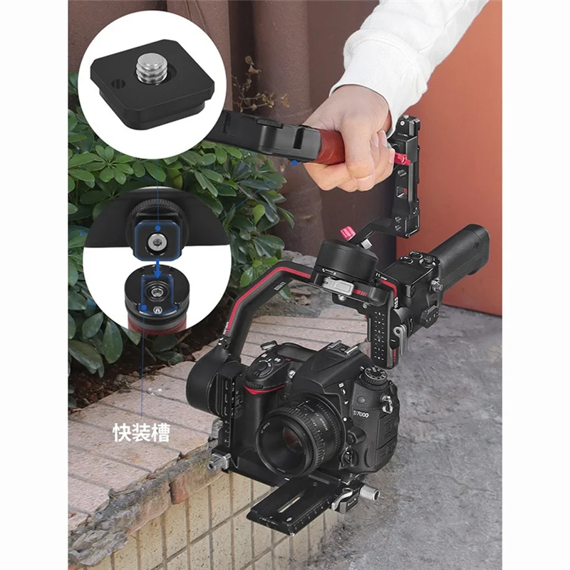 สําหรับ DJI Handheld Stabilizer ขยายวงเล็บ Gimbal Multi-Functional พับ Dual-ใช้ Rosewood ยกหม้อ Handle