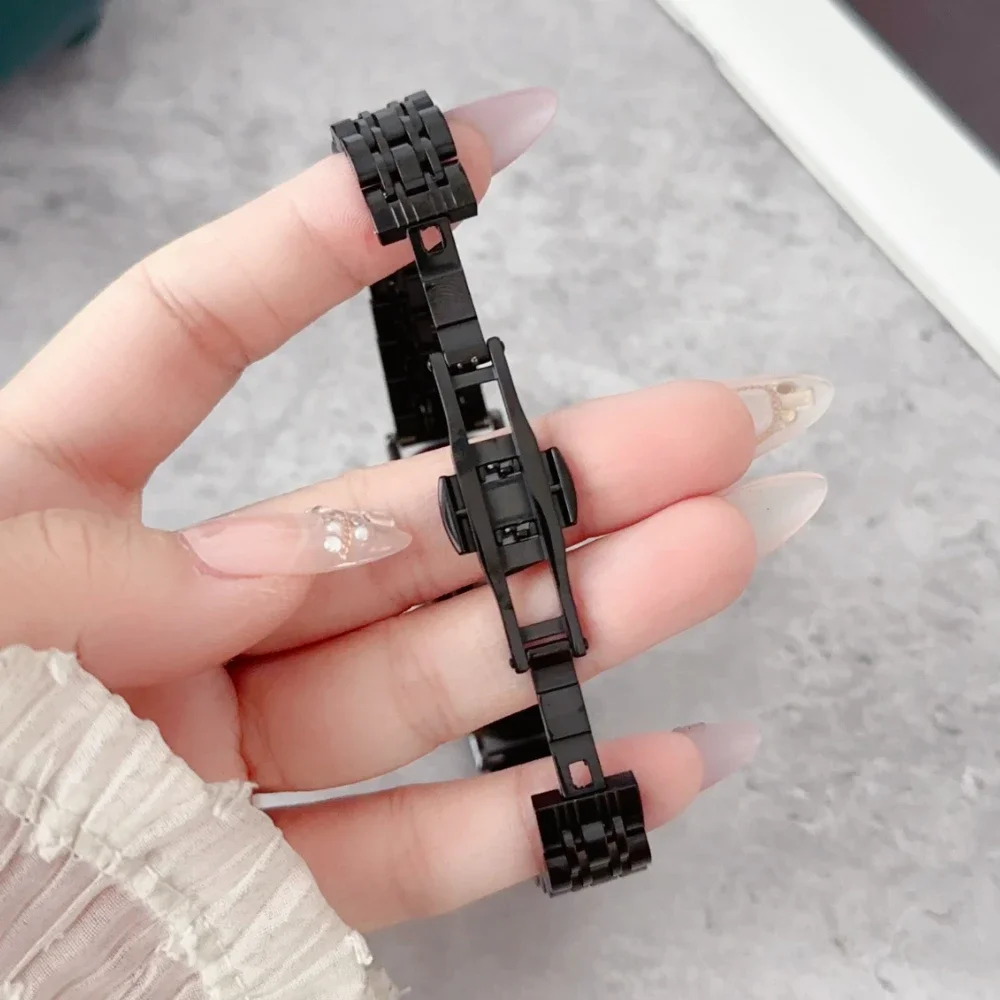 Ремешок для Mi Band 8, металлические браслеты для Xiaomi Mi Smart Band 9, часы Miband 8, сменные аксессуары из нержавеющей стали