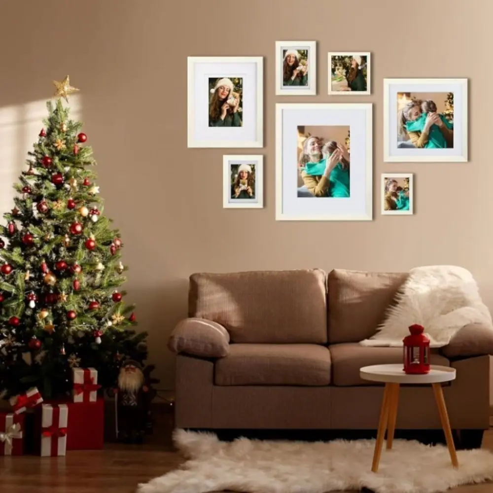 Art Puzzle Holder DIY Blank Clay Frames Painting Drawing DIY Handcraft Wooden Photo Holders Desktop Ornament Multi Size