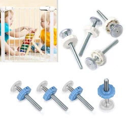 4pcs/pack Steel Core Screw Bolt Nut Staircase Fix Pets Baby Safety Sturdy Gate Bar Install Household Secure Accessory