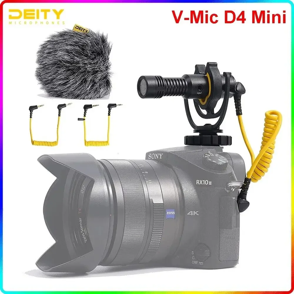 Deity V-Mic D4 Microfono direzionale con microfono a condensatore a basso rumore per computer DSLR IpadOS Smartphone