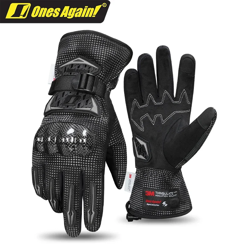 Newest Ones Again! Men Winter Warm Motorcycles Riding Long Gloves Waterproof Windproof Anti-fall Rider Electric Bike Moto