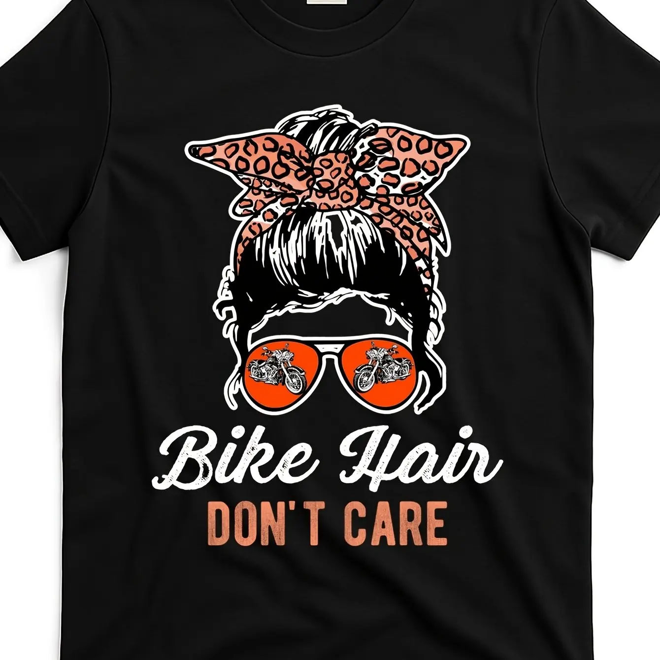 

Bike - Hair - Don't Care - Motorcycle Rider 100% Cotton Short Sleeve Men