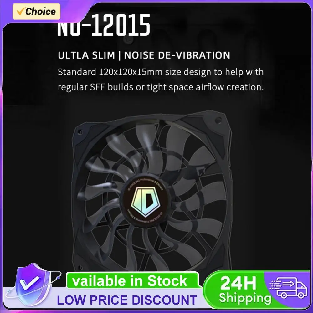 ID-COOLING 12cm Thin Chassis Cooling Fan for PC Case CPU 4 Pin Silent Radiator